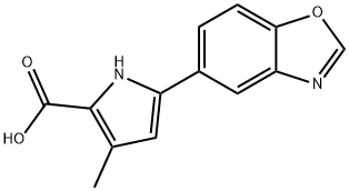 1H-Pyrrole-2-carboxylic acid, 5-(5-benzoxazolyl)-3-methyl- Structure