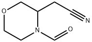 3-Morpholineacetonitrile, 4-formyl- Structure