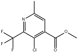 4-Pyridinecarboxylic acid, 3-chloro-6-methyl-2-(trifluoromethyl)-, methyl ester Structure