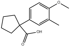 1-(4-methoxy-3-methylphenyl)cyclopentane-1-carboxylic acid Structure