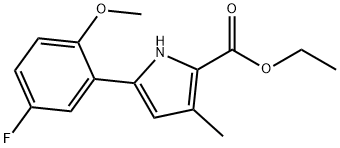 1H-Pyrrole-2-carboxylic acid, 5-(5-fluoro-2-methoxyphenyl)-3-methyl-, ethyl ester Structure