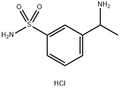 3-(1-aminoethyl)benzene-1-sulfonamide hydrochloride Structure