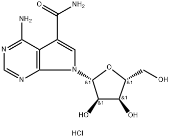 7H-Pyrrolo[2,3-d]pyrimidine-5-carboxamide, 4-amino-7-β-D-ribofuranosyl-, monohydrochloride (8CI,9CI) Structure