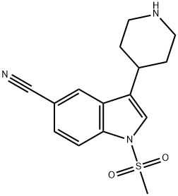 1-(Methylsulfonyl)-3-(4-piperidinyl)-1H-indole-5-carbonitrile Structure