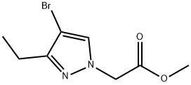 methyl (4-bromo-3-ethyl-1H-pyrazol-1-yl)acetate Structure