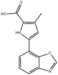 1H-Pyrrole-2-carboxylic acid, 5-(7-benzoxazolyl)-3-methyl- Structure