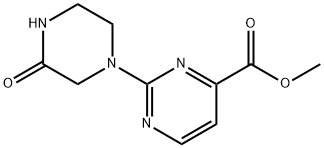 4-Pyrimidinecarboxylic acid, 2-(3-oxo-1-piperazinyl)-, methyl ester Structure