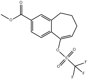 Methyl 9-(((trifluoromethyl)sulfonyl)oxy)-6,7-dihydro-5H-benzo[7]annulene-3-carboxylate Structure