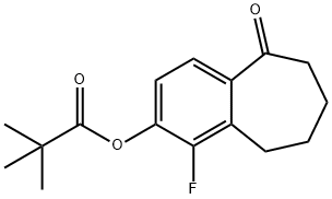 1-Fluoro-5-oxo-6,7,8,9-tetrahydro-5H-benzo[7]annulen-2-yl pivalate Structure