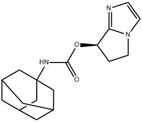 Carbamic acid, N-tricyclo[3.3.1.13,7]dec-1-yl-, (7R)-6,7-dihydro-5H-pyrrolo[1,2-a]imidazol-7-yl ester 구조식 이미지