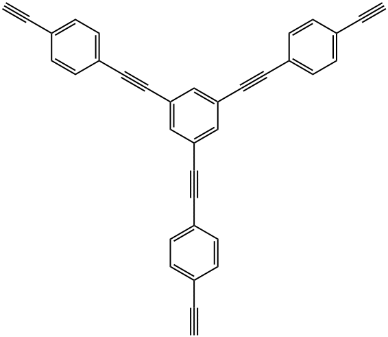 Benzene, 1,3,5-tris[2-(4-ethynylphenyl)ethynyl]- Structure