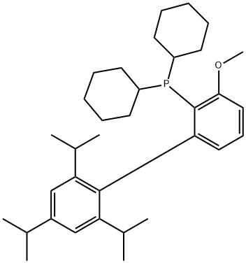 Phosphine, dicyclohexyl[3-methoxy-2',4',6'-tris(1-methylethyl)[1,1'-biphenyl]-2-yl]- Structure