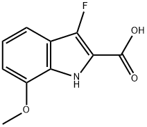 1H-Indole-2-carboxylic acid, 3-fluoro-7-methoxy- Structure