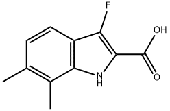 1H-Indole-2-carboxylic acid, 3-fluoro-6,7-dimethyl- Structure