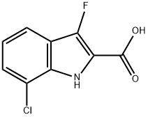 1H-Indole-2-carboxylic acid, 7-chloro-3-fluoro- Structure