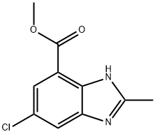 6-Chloro-2-methyl-1H-benzoimidazole-4-carboxylic acid methyl ester Structure