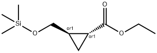 rel-Ethyl (1R,2R)-2-(((trimethylsilyl)oxy)methyl)cyclopropane-1-carboxylate 구조식 이미지