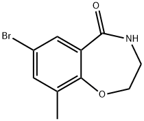 7-Bromo-9-methyl-3,4-dihydro-1,4-benzoxazepin-5(2H)-one 구조식 이미지