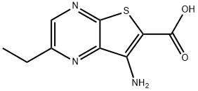 7-Amino-2-ethylthieno[2,3-b]pyrazine-6-carboxylic acid Structure