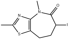 6-Iodo-2,4-dimethyl-4,6,7,8-tetrahydro-5H-thiazolo[4,5-b]azepin-5-one Structure