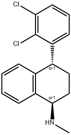 1-Naphthalenamine, 4-(2,3-dichlorophenyl)-1,2,3,4-tetrahydro-N-methyl-, (1R,4R)-rel- 구조식 이미지