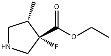 rac-ethyl (3R,4R)-3-fluoro-4-methylpyrrolidine-3-carboxylate, cis Structure