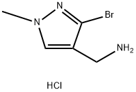 (3-bromo-1-methyl-1H-pyrazol-4-yl)methanamine hydrochloride 구조식 이미지