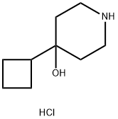 4-cyclobutylpiperidin-4-ol hydrochloride 구조식 이미지