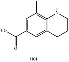 8-methyl-1,2,3,4-tetrahydroquinoline-6-carboxylic acid hydrochloride Structure