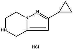 2-cyclopropyl-4h,5h,6h,7h-pyrazolo[1,5-a]pyrazine hydrochloride 구조식 이미지