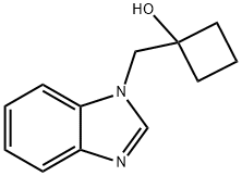 1-[(1H-1,3-Benzodiazol-1-yl)methyl]cyclobutan-1-ol 구조식 이미지