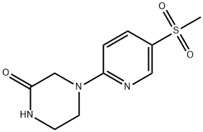 2-Piperazinone, 4-[5-(methylsulfonyl)-2-pyridinyl]- Structure