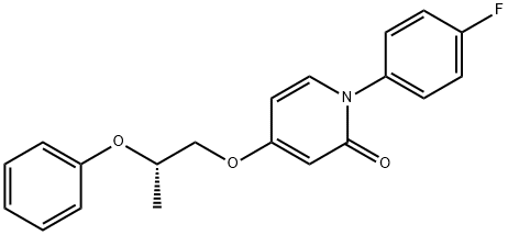 2(1H)-Pyridinone, 1-(4-fluorophenyl)-4-[(2S)-2-phenoxypropoxy]- Structure