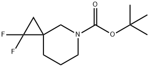 5-Azaspiro[2.5]octane-5-carboxylic acid, 1,1-difluoro-, 1,1-dimethylethyl ester 구조식 이미지