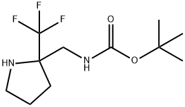 tert-butyl N-{[2-(trifluoromethyl)pyrrolidin-2-yl]methyl}carbamate 구조식 이미지