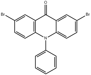 2,7-Dibromo-10-phenyl-10H-acridin-9-one Structure