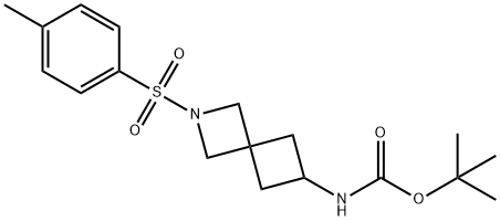 Carbamic acid, N-[2-[(4-methylphenyl)sulfonyl]-2-azaspiro[3.3]hept-6-yl]-, 1,1-dimethylethyl ester Structure