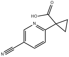 Cyclopropanecarboxylic acid, 1-(5-cyano-2-pyridinyl)- Structure