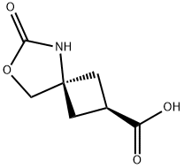 7-Oxa-5-azaspiro[3.4]octane-2-carboxylic acid, 6-oxo-, cis- Structure