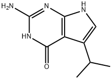 4H-Pyrrolo[2,3-d]pyrimidin-4-one, 2-amino-3,7-dihydro-5-(1-methylethyl)- 구조식 이미지