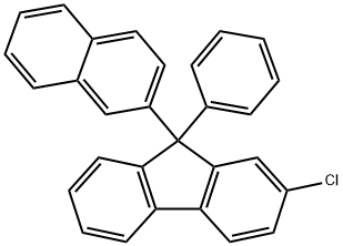 2-Chloro-9-(naphthalen-2-yl)-9-phenyl-9H-fluorene Structure