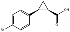 (1R,2S)-2-(4- bromophenyl)-Cyclopropanecarboxylic acid, Structure