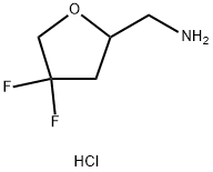 (4,4-difluorooxolan-2-yl)methanamine hydrochloride 구조식 이미지