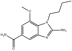 2-amino-1-butyl-7-methoxy-1H-benzo[d]imidazole-5-carboxamide Structure