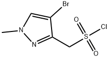 (4-bromo-1-methyl-1H-pyrazol-3-yl)methanesulfonyl chloride Structure