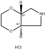 5H-1,4-Dioxino[2,3-c]pyrrole, hexahydro-, hydrochloride (1:1), (4aR,7aR)-rel- Structure