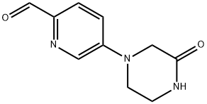 2-Pyridinecarboxaldehyde, 5-(3-oxo-1-piperazinyl)- Structure