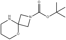 5-Oxa-2,9-diazaspiro[3.5]nonane-2-carboxylic acid, 1,1-dimethylethyl ester Structure