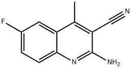 3-Quinolinecarbonitrile, 2-amino-6-fluoro-4-methyl- Structure