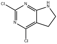 5H-Pyrrolo[2,3-d]pyrimidine, 2,4-dichloro-6,7-dihydro- 구조식 이미지